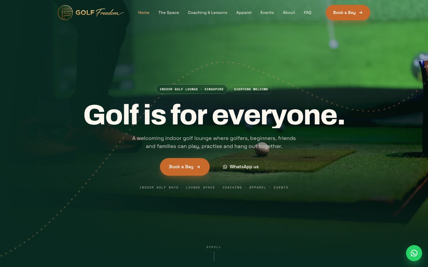 Golf Freedom — website designed and built by Solvex